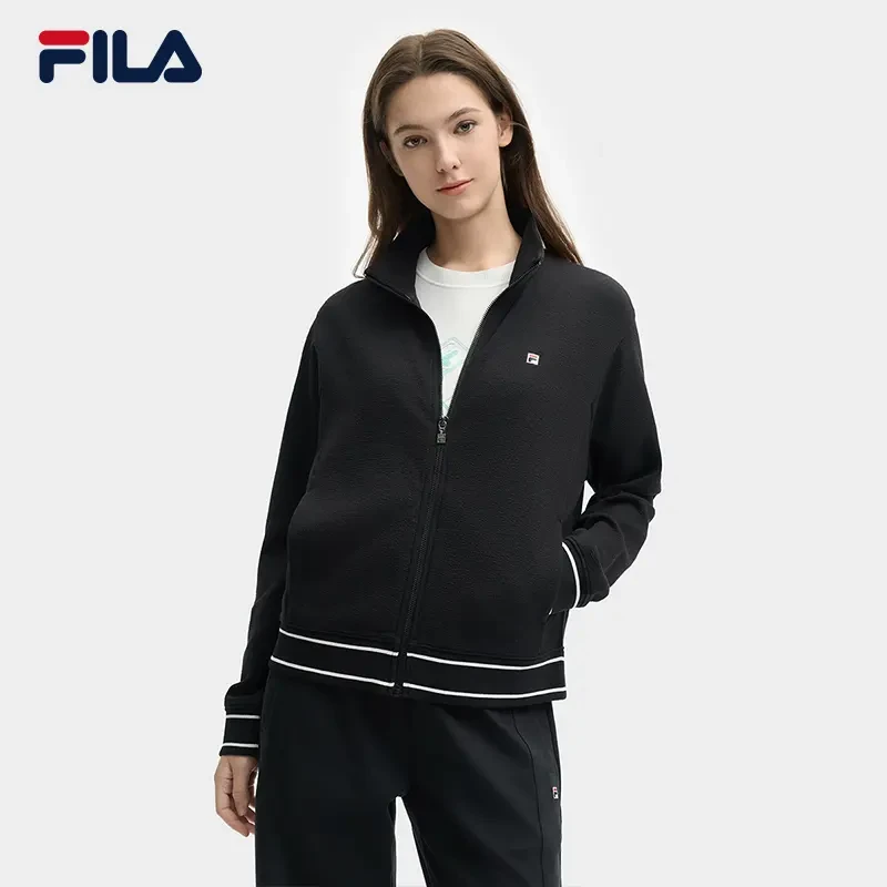 Fila/斐乐女装【春季新款针织长袖立领】休闲运动外套F11W528501F