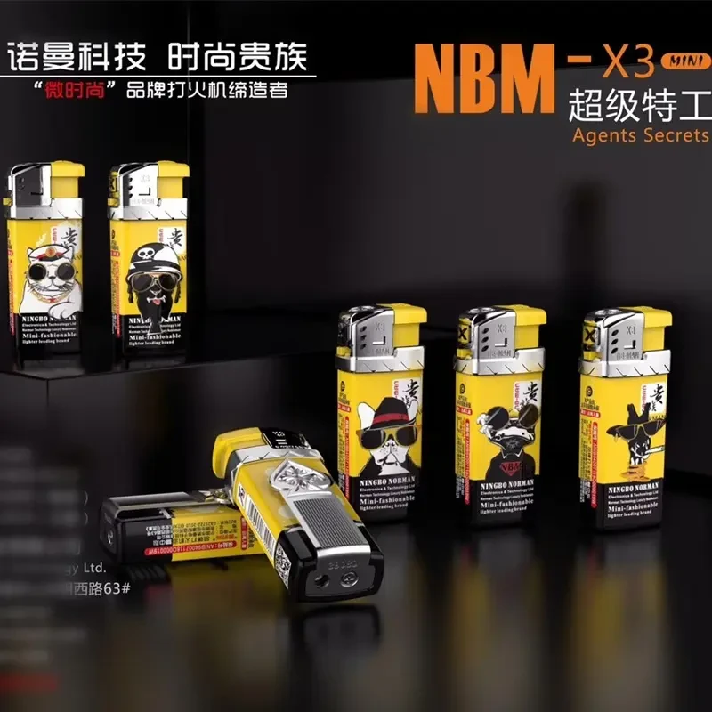 【海南包邮】诺曼贵族迷你短款防风打火机充气时尚个性潮流打火机