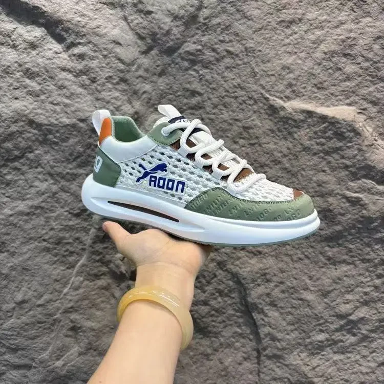 夏季新款低帮透气运动鞋舒适慢跑镂空老爹鞋轻奢休闲百搭潮流男鞋