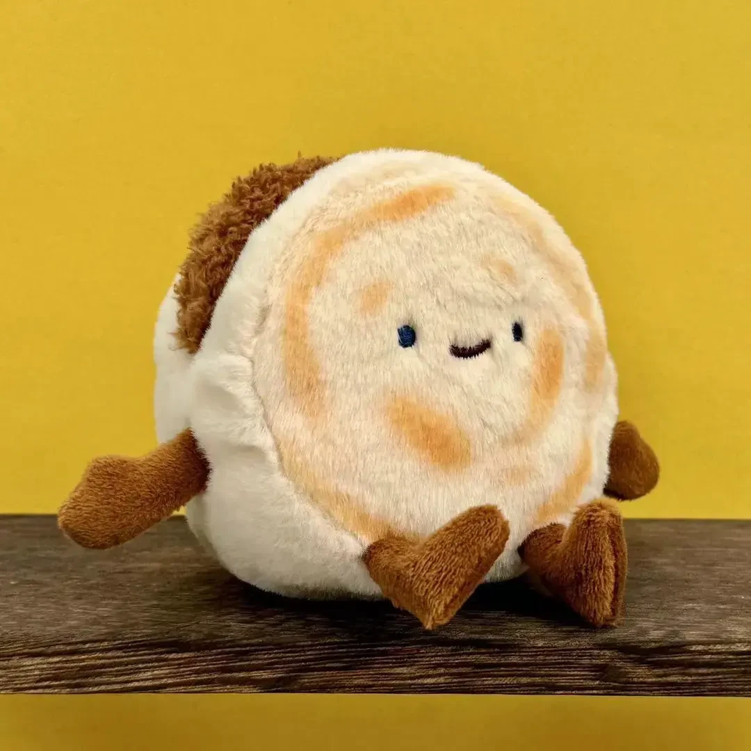 肉夹馍玩偶公仔可爱绒馍馍肉饼可分离挂件礼物送朋友毛绒公仔男女