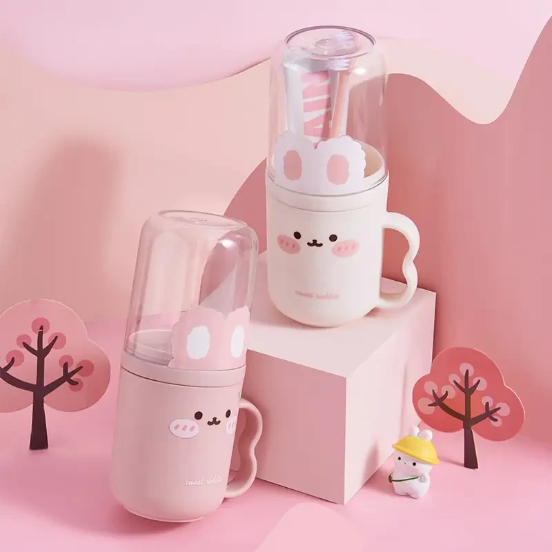 【兔子】漱口杯家用儿童牙杯可爱卡通刷牙洗漱杯塑料牙刷杯收纳神器