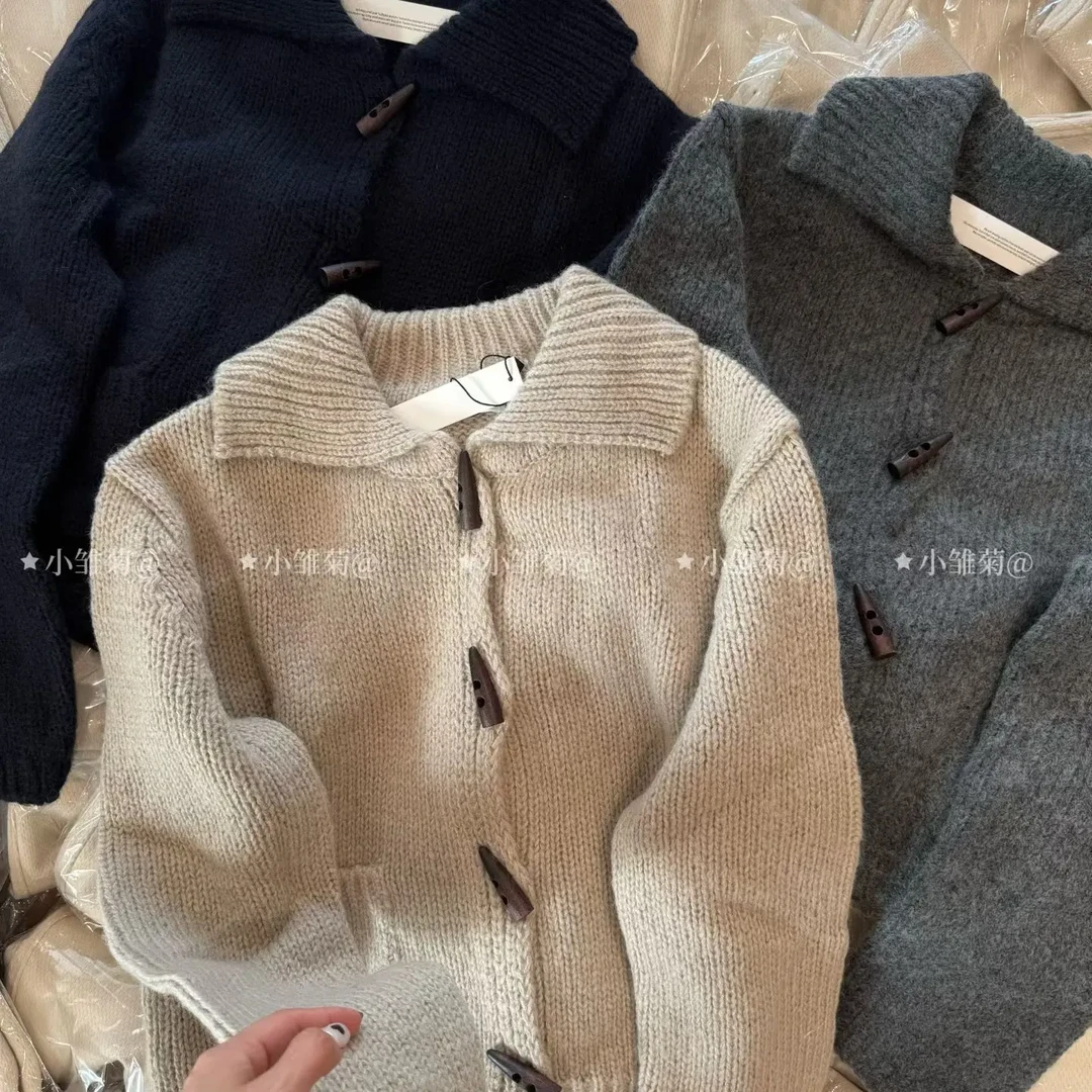 韩国正品 牛角扣开衫 联系店铺客服购买