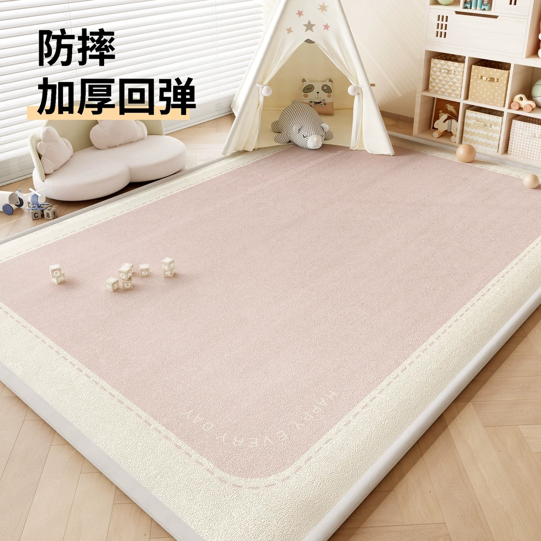 冬天地毯加厚海绵爬爬垫儿童玩耍爬行垫卧室床边睡觉打地铺厚地垫