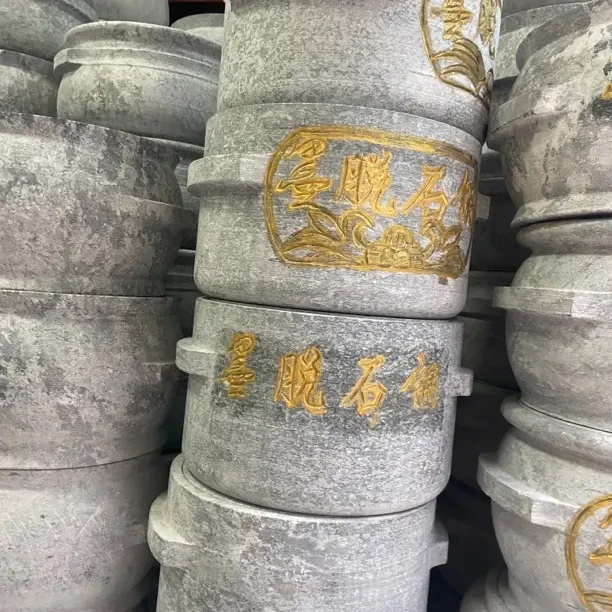 纯手工天然皂石墨脱石锅耐高温养生煲汤锅