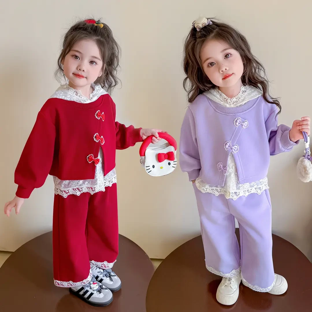 女童秋装套装2025新款4-6岁幼儿园潮款小童女宝春秋季洋气两件套