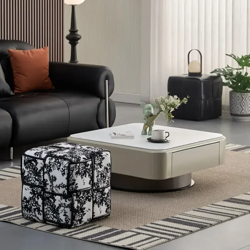 丛林创意轻奢魔方凳坐墩换鞋凳矮凳沙发凳家用小凳子矮凳门口方凳