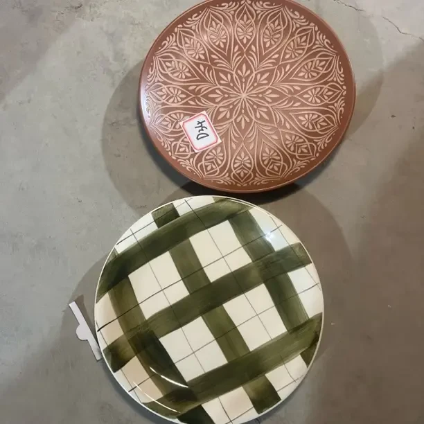 直播特惠十一寸釉下彩圆形日式简约风小清新盘子