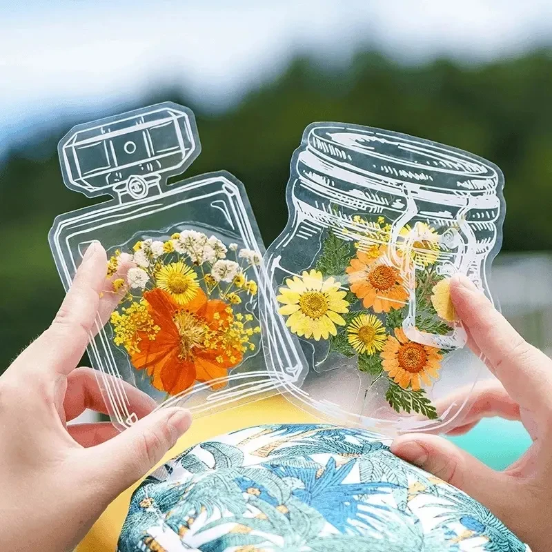 瓶子里的春天童年收集册手工DIY材料透明植物树叶标本创意贴书签