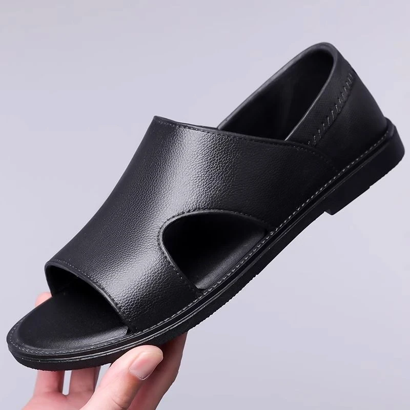 凉鞋露趾男夏季2025新款休闲爸爸潮流软底时尚外穿两穿凉鞋