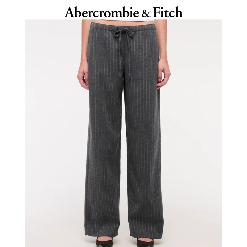 合并AF女装25春季新款气质通勤百搭中腰阔腿裤休闲裤KI156-4597