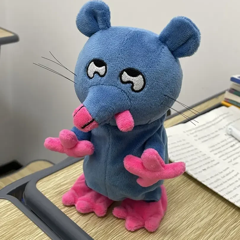 可爱猥琐老鼠小妹妹还没睡爪子毛绒玩具语音包ABFUN抱抱毛绒玩具