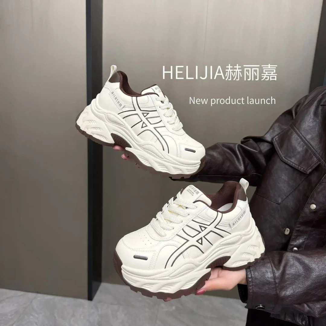 ［赫丽嘉］新款秋冬老爹鞋，厚底7厘米防滑胶底，霸气十足！时尚百搭！