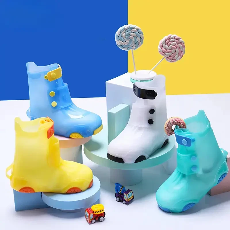 下雨必备儿童卡通雨鞋套防水防滑小孩水鞋宝宝硅胶加厚耐磨男女雨