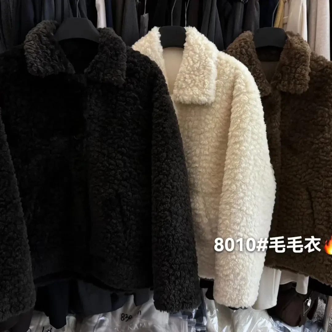 时尚短款毛毛外套保暖冬季韩版保暖短款外套