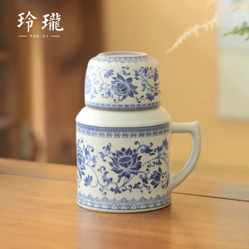 复古汝窑陶瓷缠枝莲小暖壶创意大容量家用焖茶壶Y4010