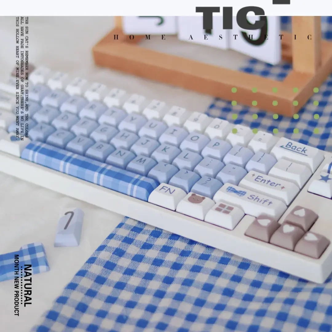 绅士小熊键帽PBT热升华机械键盘键帽用个性可爱按键KCA高度小全套