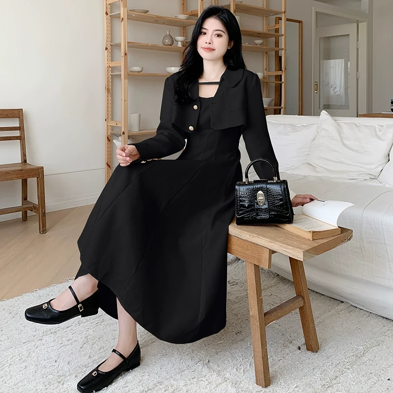 大码女装连衣裙时尚独特设计感大小码百搭气质穿一整件