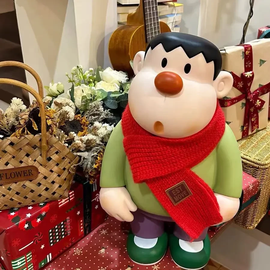 45CM胖虎带围巾手办桌面摆件家居饰品入户玄关客厅室内软装装饰品