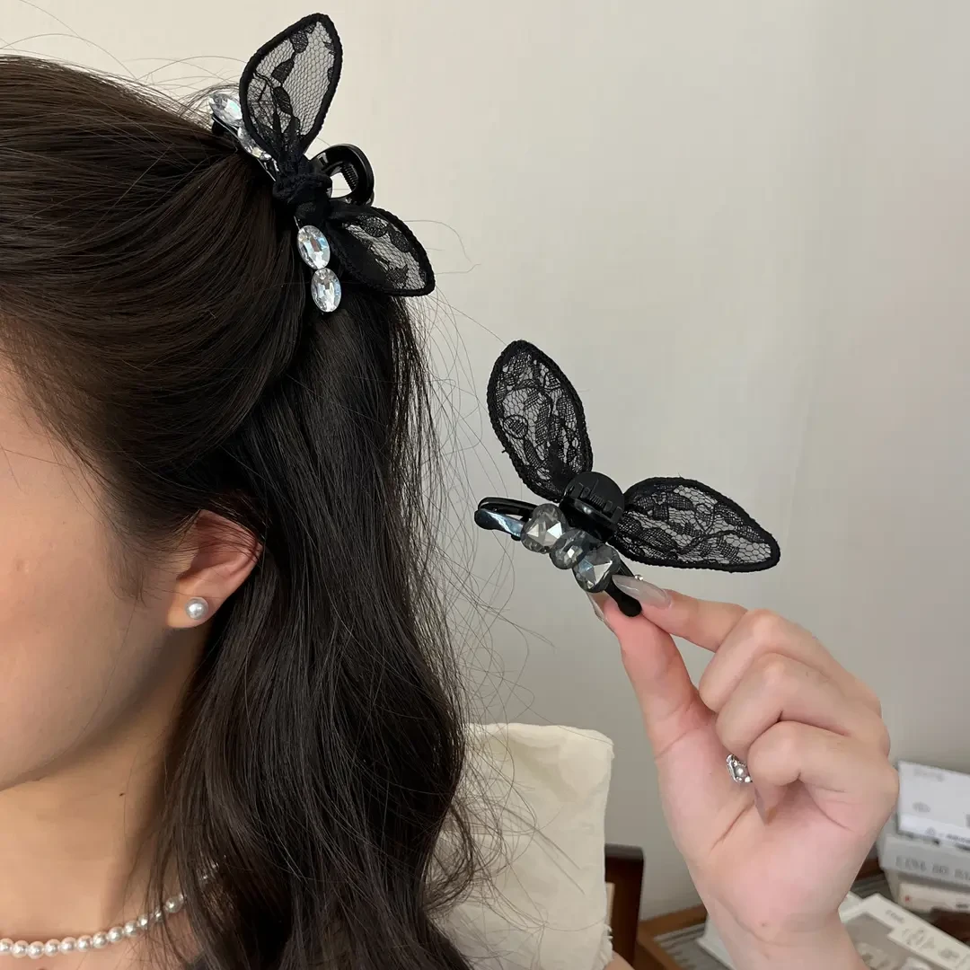 D【兔耳刘海夹】夏季新款原创设计师款式薄纱兔耳夹碎发刘海夹2601