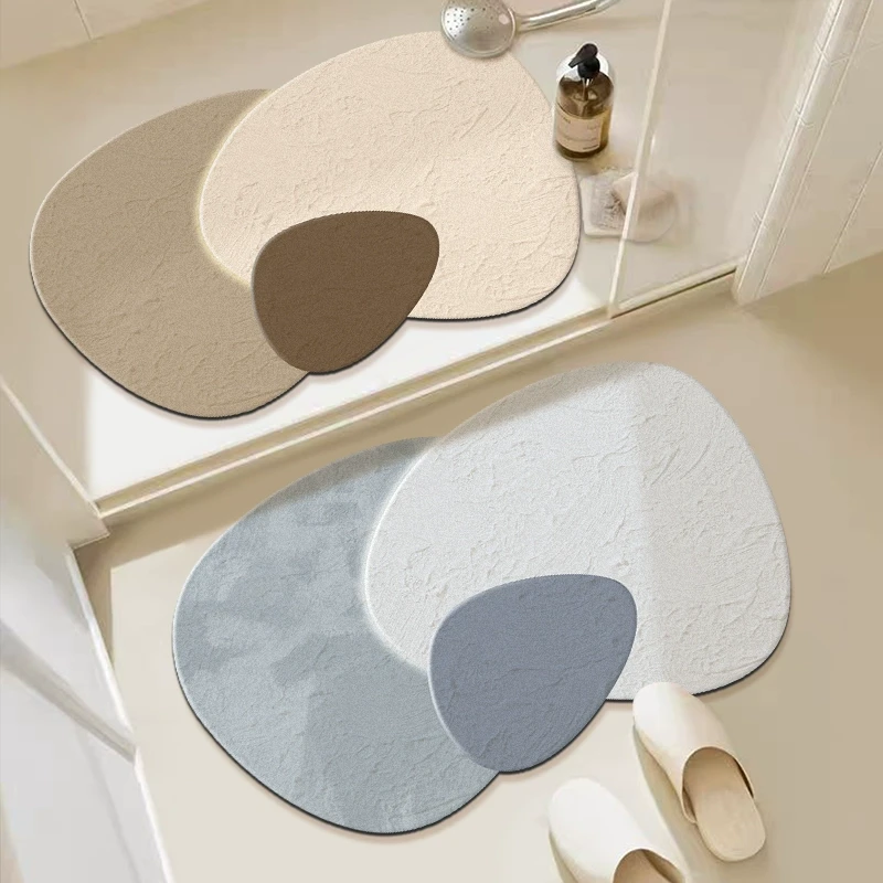 浴室吸水地垫软硅藻泥洗手间脚垫卫生间门口厕所速干软垫防滑地毯