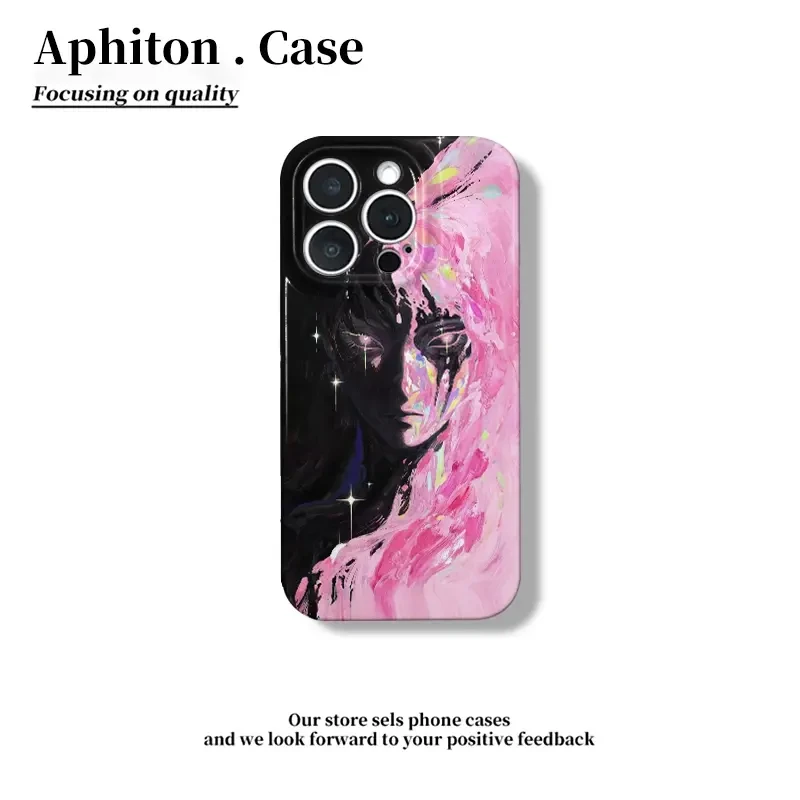 ins风粉墨染料人像适用苹果16菲林硬手机壳华为vivo小米15oppo套