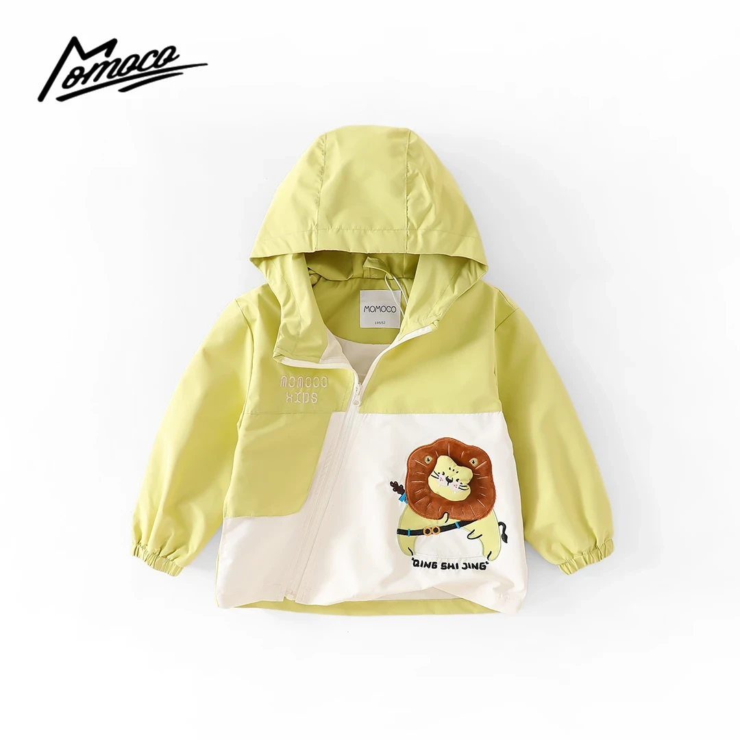 MOMOCO2025款春季男童卡通小动物连帽外套77130107012