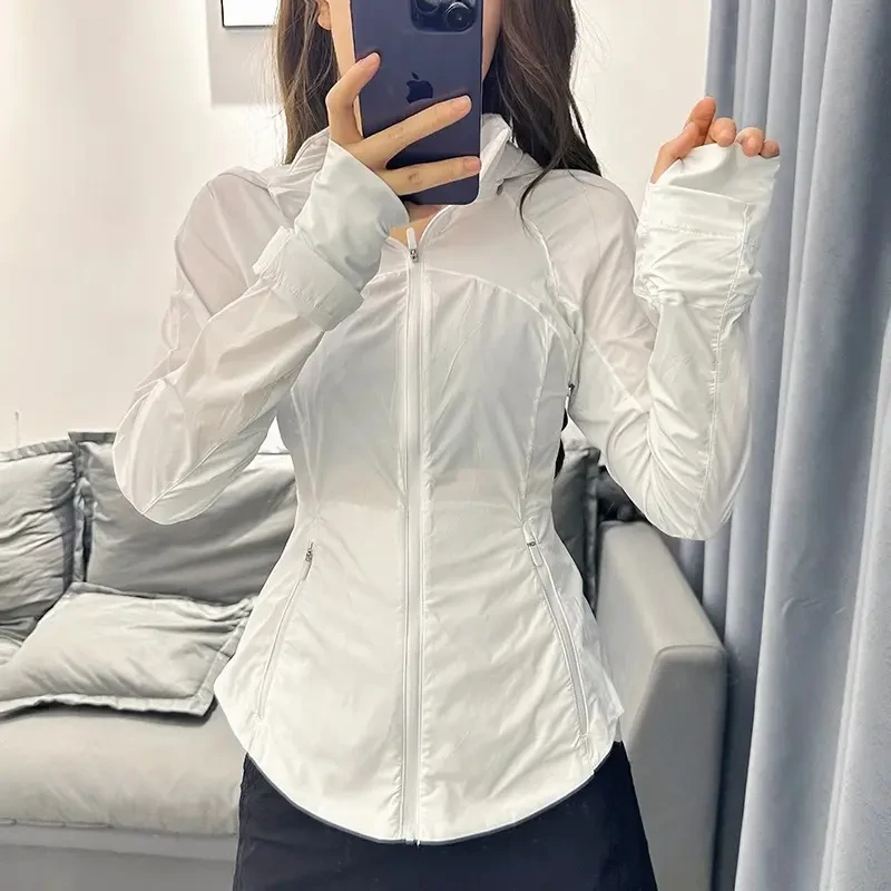 【可藏连帽】~夏季凉感防晒衣女修身百搭高级感瑜伽服时尚防晒服潮