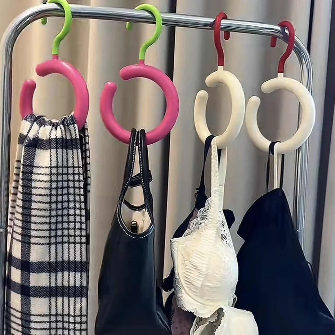 圆环帽子收纳神器包包衣柜挂钩圆环衣架家用置物架围巾架展