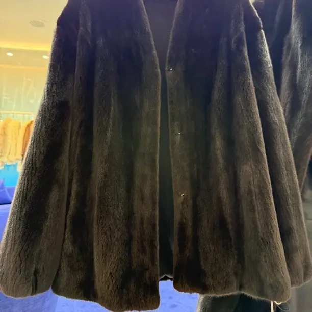 高定款长袖女S中长款落肩袖V领极简风