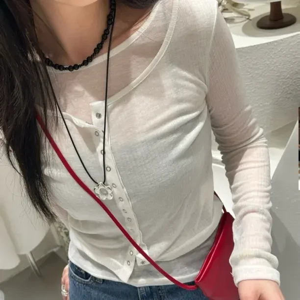 TP家东大门设计感长袖打底连件套T恤（no退换