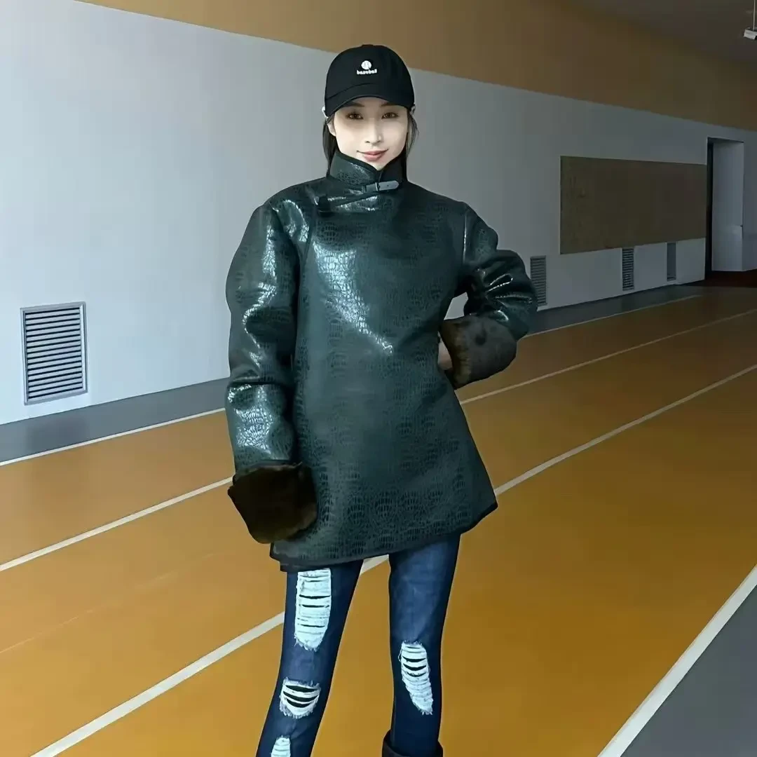 男女同款皮毛一体超级厚实加绒时尚休闲