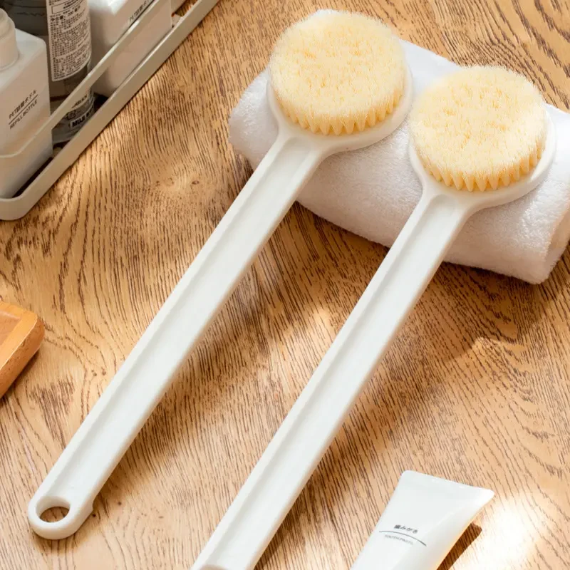 软毛洗澡刷软毛沐浴刷长柄搓背刷身体擦背刷洗柔软洗浴kcc