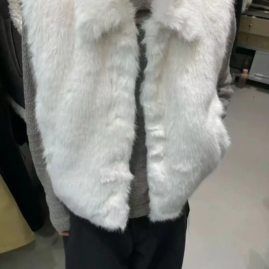 韩系时髦秋冬毛毛马甲保暖叠穿外穿外套背心