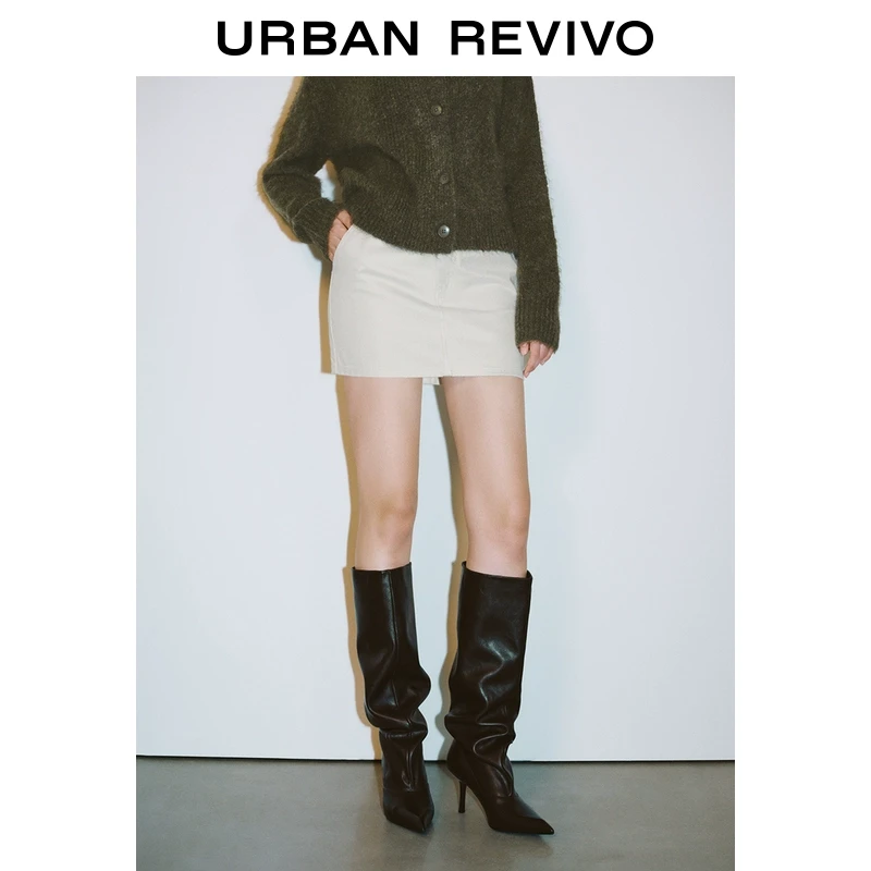 UR2025秋季新款女装简约百搭短款丹宁休闲半裙UWG850044