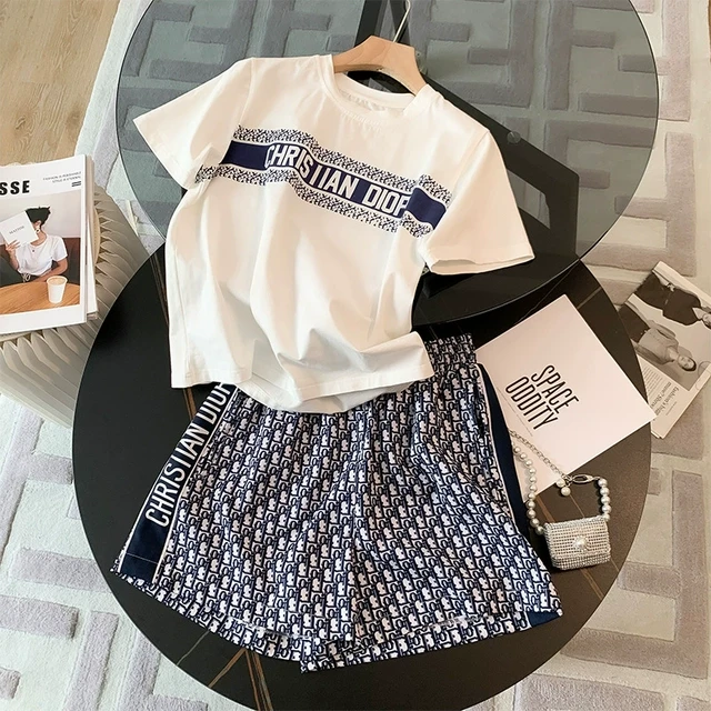 潮流港风运动服套装女夏季薄款宽松时尚短袖短裤小个子休闲两件套