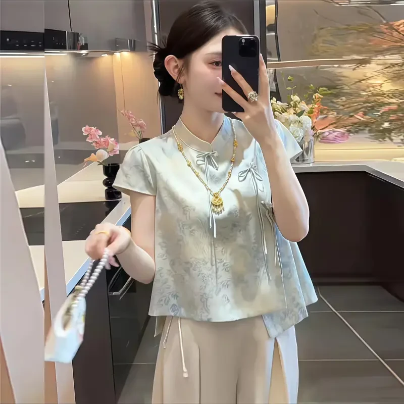 新中式马甲女时尚显瘦气质夏季复古民族风中国风设计感