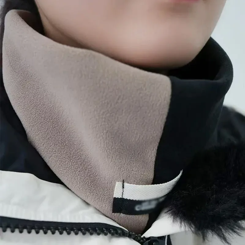 【倪妮】冬季新款男士护颈脖套加绒加厚骑行防寒秋冬季保暖套头脖套