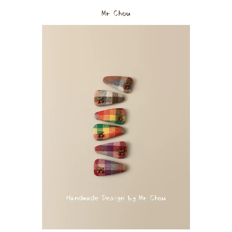 宝宝红色樱桃发夹婴儿bb夹发饰儿童发卡不伤发女童刘海夹新年头饰