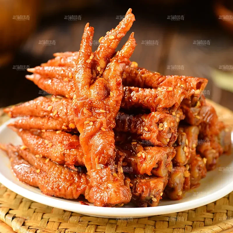 虎皮凤爪土鸡爪卤味香辣熟食鸡爪开袋即食独立包装网红办公室追剧