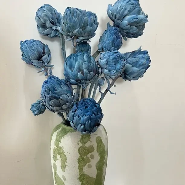 定制洋蓟永生花雪莲花宝莲灯适合作为客厅玄关岛台的装饰摆件