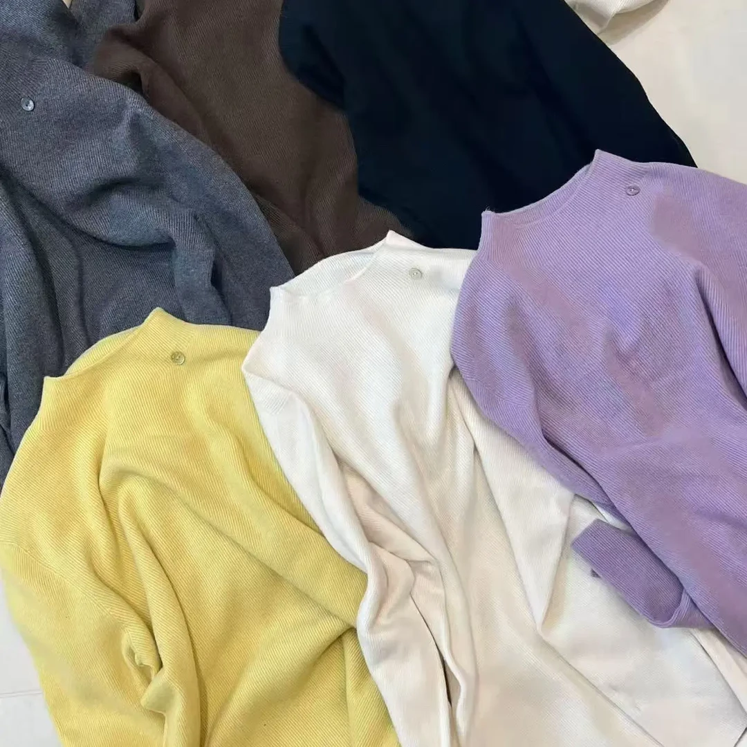 半高领绵羊绒毛衣厚款立领打底衫洋气保暖长袖