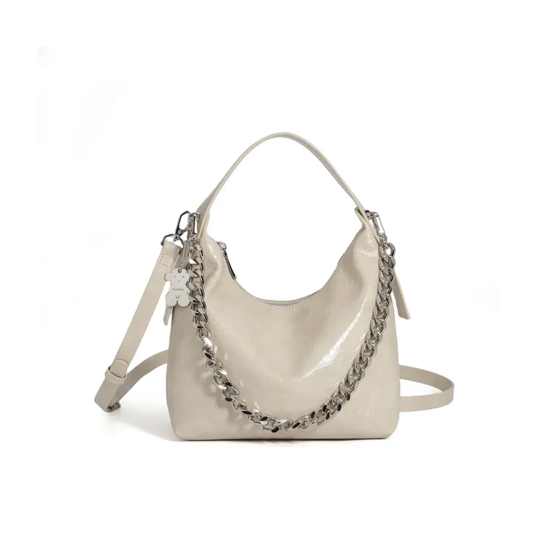 叠竖式多口袋款做旧斜挎包单肩春夏洋气腋下包WH-8926白