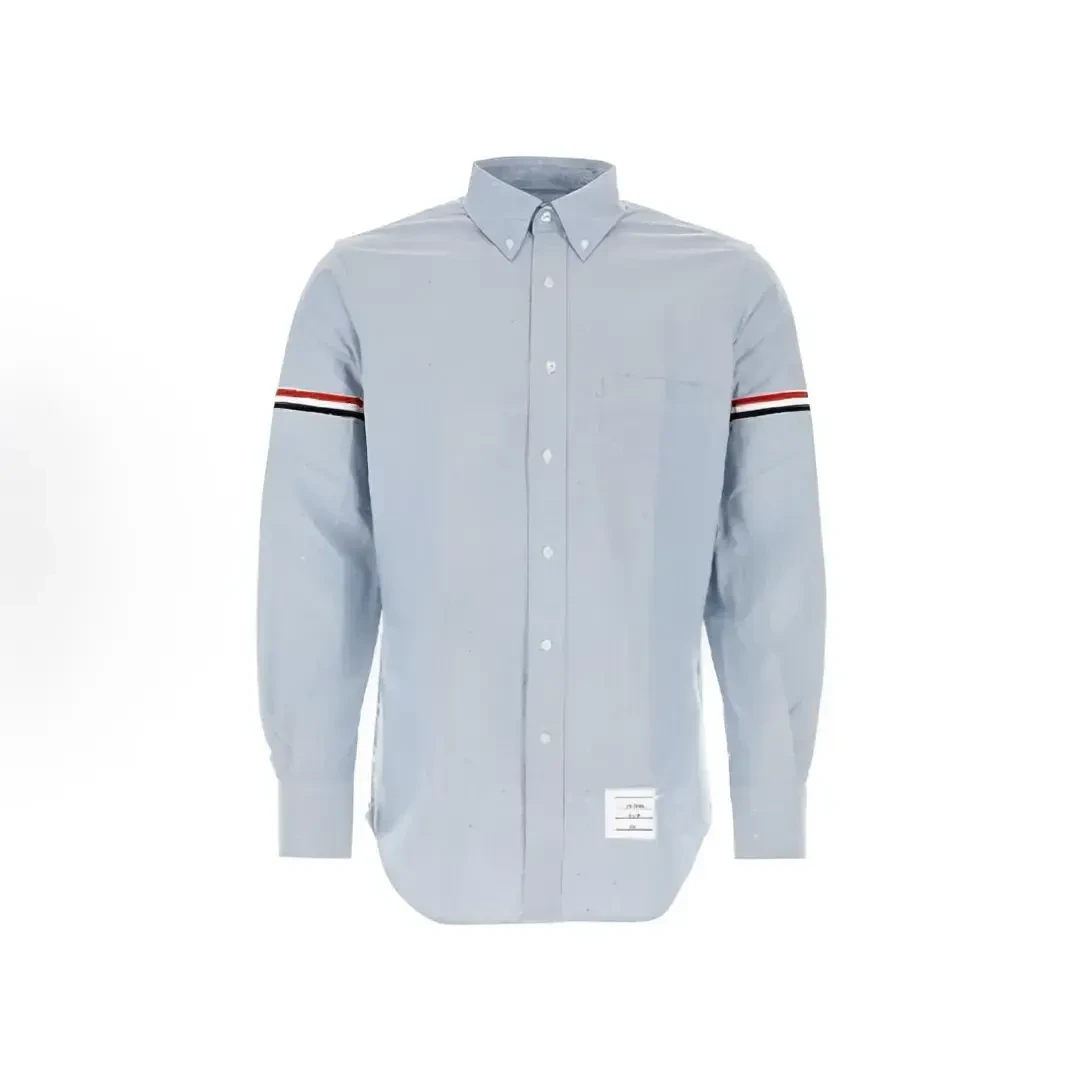 未使用 THOMBROWNE 袖标彩条织带衬衫wm