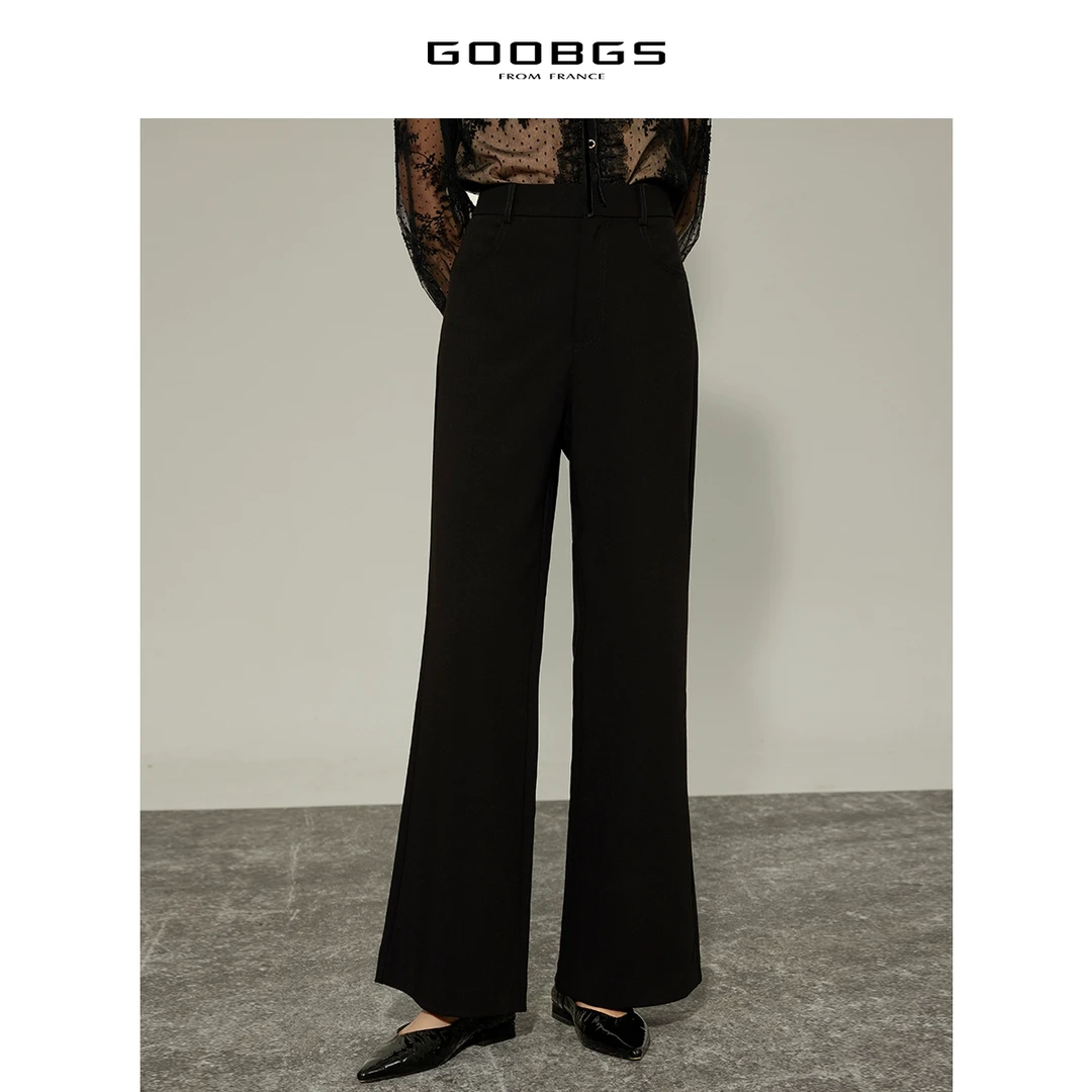【XX 】谷邦GOOBGS 黑色宽松直筒裤 G2391661