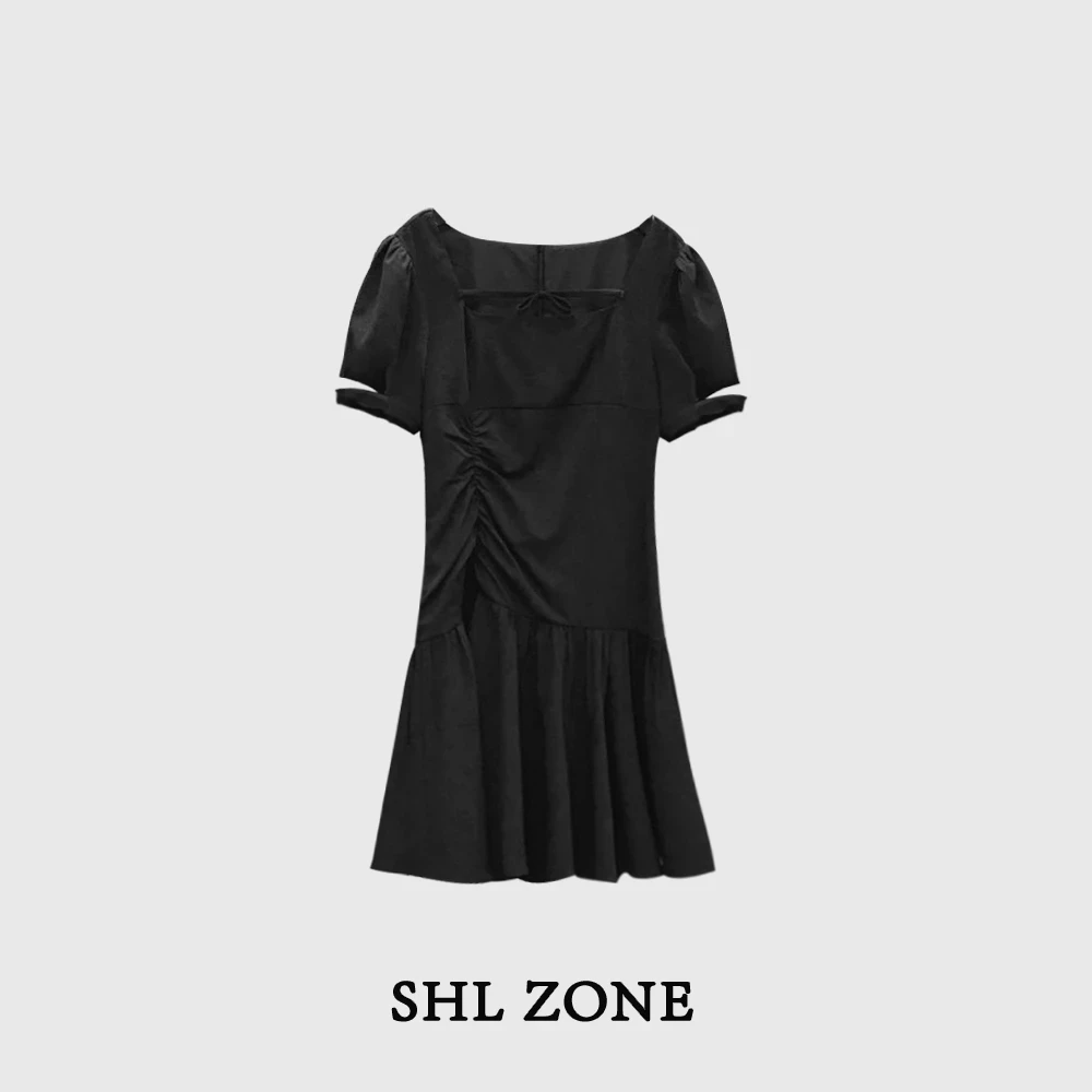 【清清】舒胡蕾 黑松露 | 气质御姐黑色连衣裙收腰百搭女小黑裙