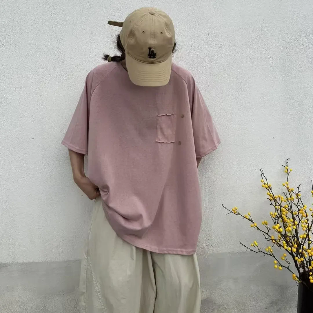 夏新款纯色百搭圆领短袖夏季舒适感女士T恤女生韩系ins衣服