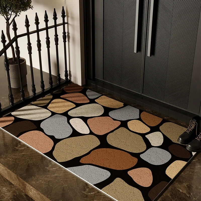 轻奢丝圈地垫入户门垫家用防滑蹭土脚垫玄关进门口地毯门外垫耐脏