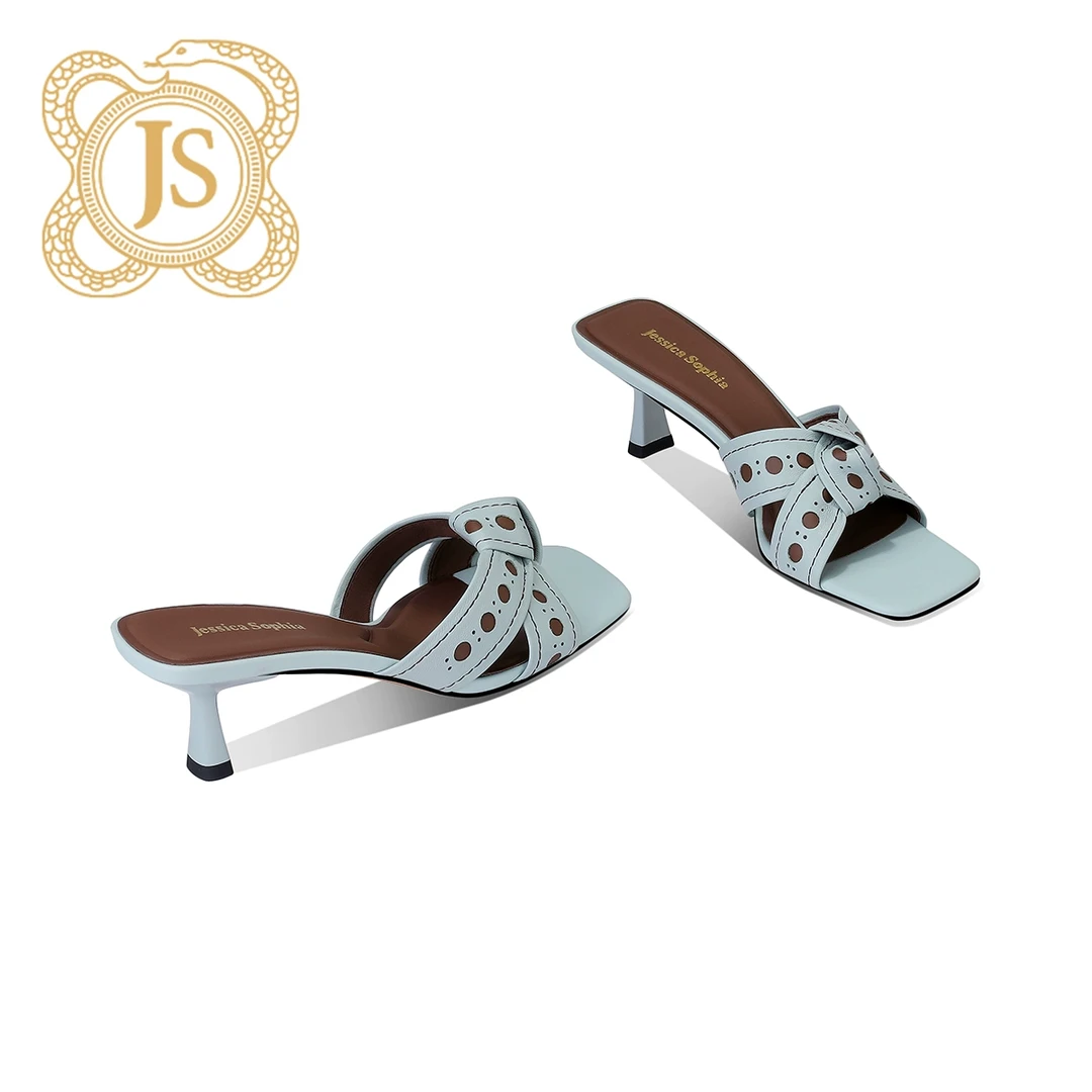 已开价，0582L6516白色时尚女士夏季细跟粗跟高跟气质法式拖鞋女