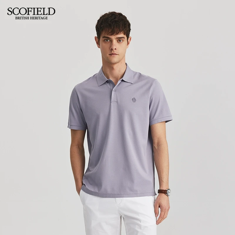 【凉感】SCOFIELD男士夏季新款简约宽松纯色短袖休闲T恤POLO衫