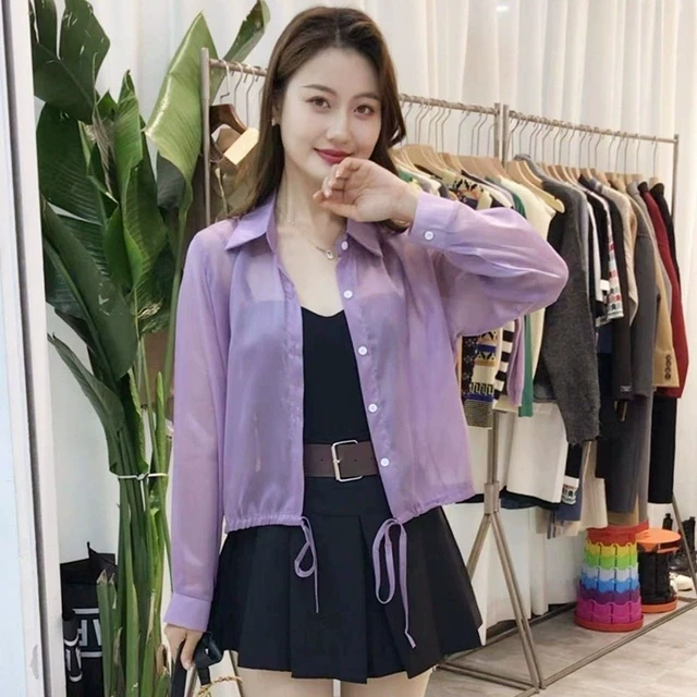 设计感薄款洋气减龄衬衫女上衣夏季新款时尚防晒衣宽松显瘦短外套